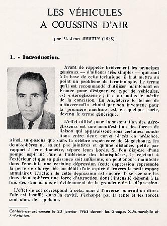 Conférence de Jean Bertin - 23 janvier 1963